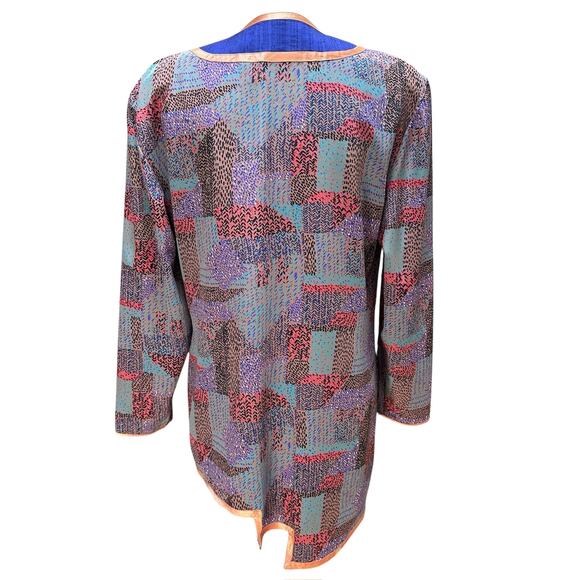 Vintage 1980s Maggie Shepherd Australia Tunic Blouse Asymmetrical Top M oversize - Picture 4 of 10